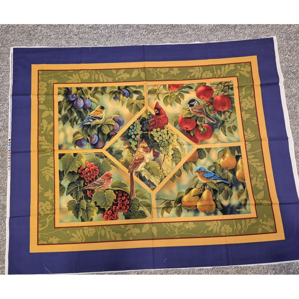 Bird Sanctuary Wall Hanging Fabric Panel Wild Wings LLC 36 x 44 Cardinal Etc